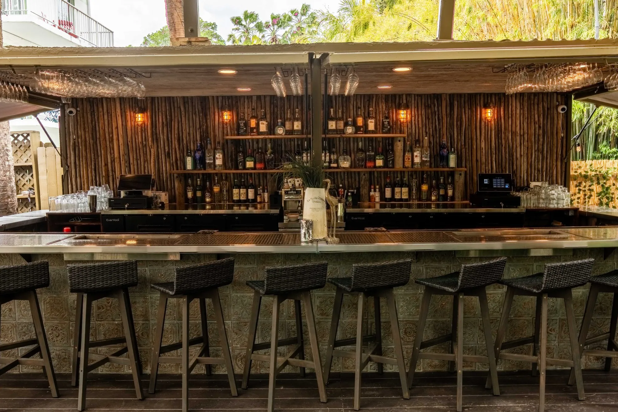 The bar interior at River House